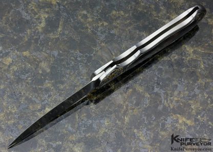 Joe Kious Custom Knives Blacklip Pearl Lockback Engraved by Lisa Tomlin - Image 8