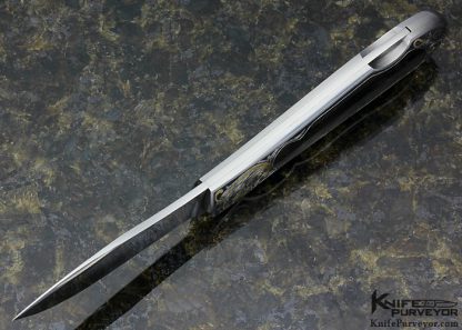 Joe Kious Custom Knives Blacklip Pearl Lockback Engraved by Lisa Tomlin - Image 7