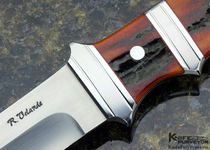 Ricardo Velarde's Custom Knife Amber Stag Integral Subhilt Boot Knife - Image 2