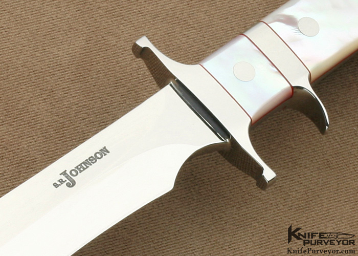 S.R. Johnson Custom Knife 1 of 1 Mother of Pearl Miniature Sub-Hilt Fighter - Image 2