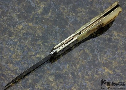 Frank Centofante Custom Knife Simon Lytton Engraved Ramshorn Tampa Florida Stamped Lockback Folder - Image 6