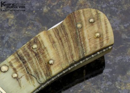 Frank Centofante Custom Knife Simon Lytton Engraved Ramshorn Tampa Florida Stamped Lockback Folder - Image 3