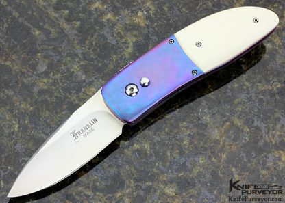 Mike Franklin Custom Knives Anodized Titanium & Mammoth Button Lock