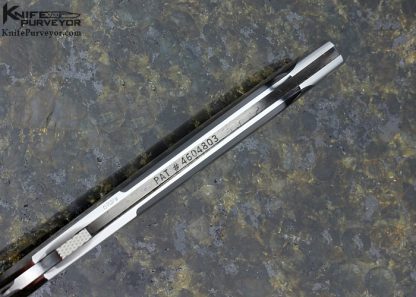 Scott Sawby Custom Knife Blacklip Tahitian Pearl Shell Swift Self Lock Engraved by Marian Sawby - Image 10