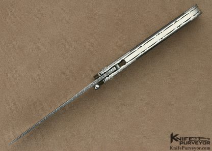 C.H. Morris Custom Knife Black Lip Tahitian Pearl Shell and Damascus Linerlock - Image 4