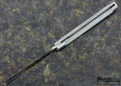 Richard Rogers Custom Knife Fluted Mother of Pearl Shell Serpentine Physician's Knife - Image 5