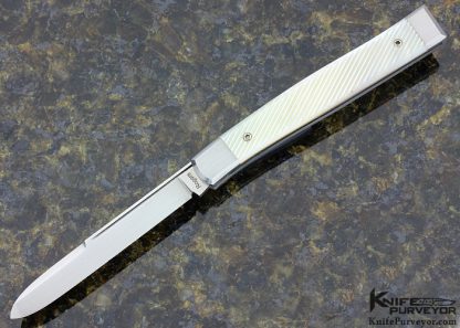 Richard Rogers Custom Knife Fluted Mother of Pearl Shell Serpentine Physician's Knife