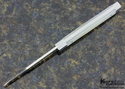 Richard Rogers Custom Knife Fluted Mother of Pearl Shell Serpentine Physician's Knife - Image 4