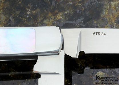 Warren Osborne Custom Knife Mother of Pearl Shell Interframe Double Blade Slip Joint - Image 4