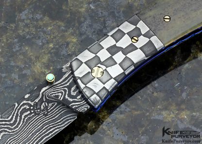 Cliff Parker Custom Knife Sole Authorship Damascus Linerlock - Image 2