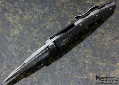 Marfione Custom Knife Carbon Fiber "Whale Shark" Flipper with Hand Rubbed Satin Finished 154CM Blade - Image 5