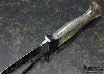 Eddie Gunther Custom Knives Emboya Burl Boot Knife - Image 6