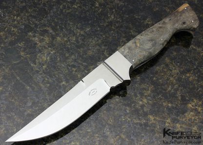 Eddie Gunther Custom Knives Emboya Burl Boot Knife