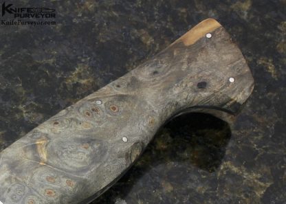 Eddie Gunther Custom Knives Emboya Burl Boot Knife - Image 3