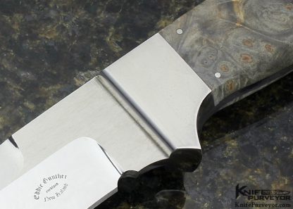 Eddie Gunther Custom Knives Emboya Burl Boot Knife - Image 2
