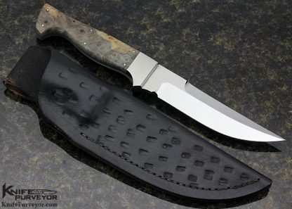 Eddie Gunther Custom Knives Emboya Burl Boot Knife - Image 4