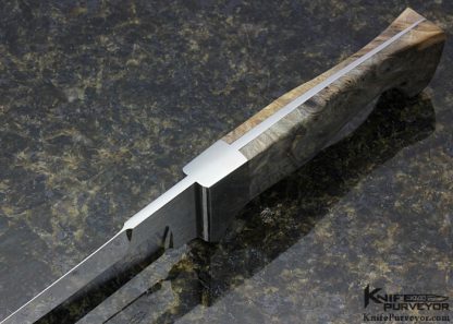 Eddie Gunther Custom Knives Emboya Burl Boot Knife - Image 5