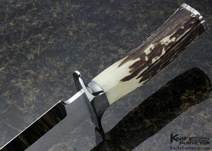 Eddie Gunther Custom Knives Stag Clip Point Bowie - Image 6