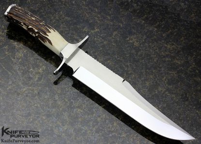 Eddie Gunther Custom Knives Stag Clip Point Bowie - Image 4