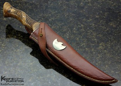Bill Moran Custom Knife ST-24 Fighter with Moon Face Sheath - Image 8