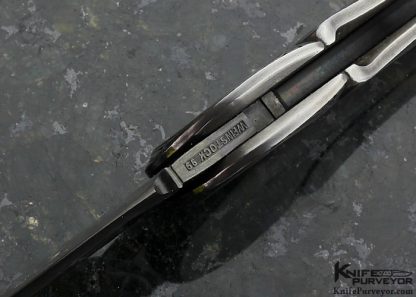 Robert Weinstock Custom Knife Sole Authorship Engraved & Carved Blued Steel Lockback - Image 6