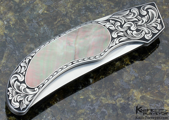 Jim Martin Custom Knife Sole Authorship Engraved Black Lip Tahitian ...