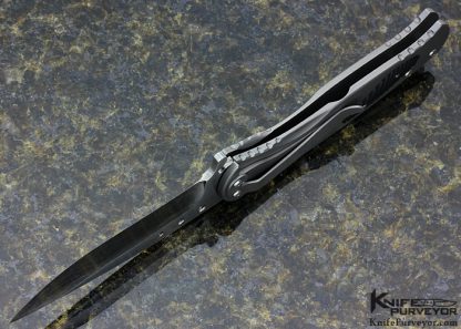Ken Steigerwalt & Matthew Lerch Collaboration Custom Knife S30V, Textured Micarta Titanium Interframe Assisted Opening FrameLock - Image 7