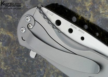 Ken Steigerwalt & Matthew Lerch Collaboration Custom Knife S30V, Textured Micarta Titanium Interframe Assisted Opening FrameLock - Image 5