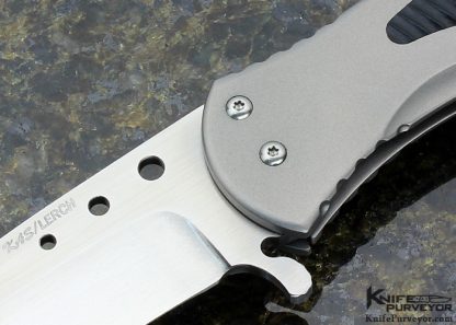 Ken Steigerwalt & Matthew Lerch Collaboration Custom Knife S30V, Textured Micarta Titanium Interframe Assisted Opening FrameLock - Image 2