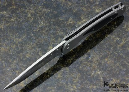 Ken Steigerwalt & Matthew Lerch Collaboration Custom Knife S30V, Textured Micarta Titanium Interframe Assisted Opening FrameLock - Image 6