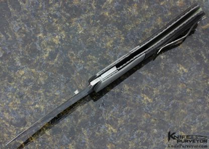 Aaron Frederick Custom Knives Lightning Strike Carbon Fiber & Hand Rubbed Satin Finished S30V "Big Boy" Linerlock - Image 5