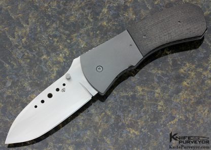 Aaron Frederick Custom Knives Lightning Strike Carbon Fiber & Hand Rubbed Satin Finished S30V "Big Boy" Linerlock