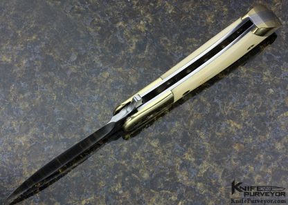 Robert Hayes Custom Knife Brass Jumbo Flipper - Image 4