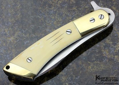 Robert Hayes Custom Knife Brass Jumbo Flipper - Image 2
