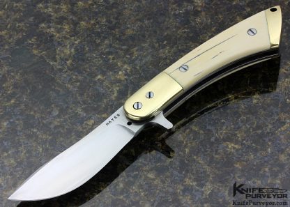 Robert Hayes Custom Knife Brass Jumbo Flipper - Image 5
