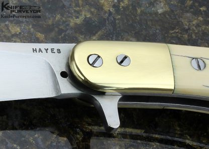 Robert Hayes Custom Knife Brass Jumbo Flipper