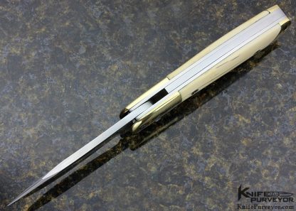 Robert Hayes Custom Knife Brass Jumbo Flipper - Image 3