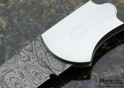 Warren Osborne Custom Knife Mike Norris Stainless Steel Damascus & Jasper Auto Lockback - Image 2
