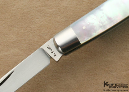 Reese Bose Custom Knife 2 Blade Congress Mother of Pearl Shell Slip Joint - Image 2