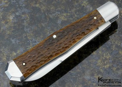 Reese Bose Custom Knife 2 Blade Jigged Bone Coffin Jack Slip Joint - Image 5