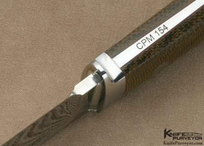 Bob Dozier Custom Knife Green Canvas Micarta Loveless Style Skinner I - Image 5