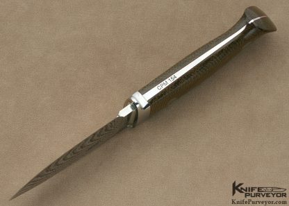 Bob Dozier Custom Knife Green Canvas Micarta Loveless Style Skinner I - Image 4