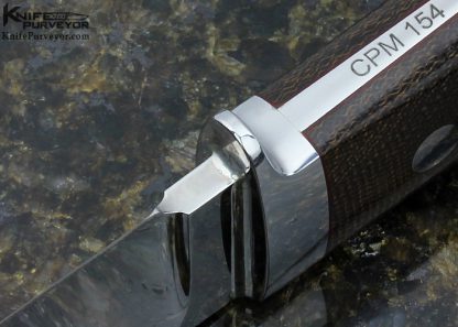Bob Dozier Custom Knife Green Canvas Micarta Loveless Style Skinner II - Image 7