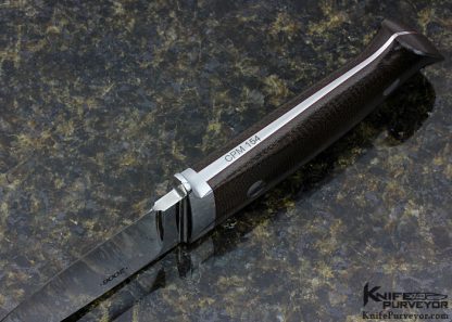 Bob Dozier Custom Knife Green Canvas Micarta Loveless Style Skinner II - Image 6