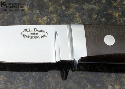 Bob Dozier Custom Knife Green Canvas Micarta Loveless Style Skinner II - Image 2