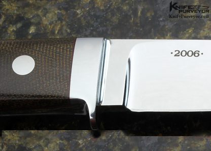 Bob Dozier Custom Knife Green Canvas Micarta Loveless Style Skinner II - Image 3