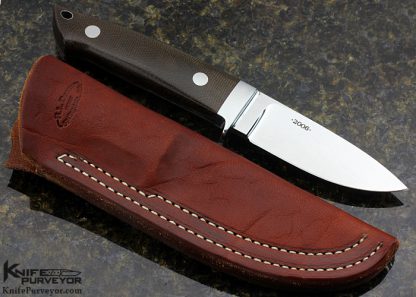 Bob Dozier Custom Knife Green Canvas Micarta Loveless Style Skinner II - Image 4