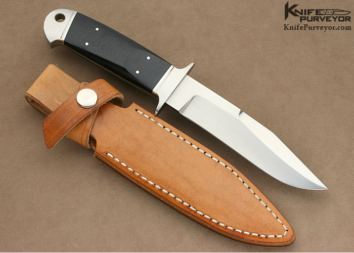 Dietmar Kressler Custom Knife Double Black Micarta IIntegral Chute I - Image 5