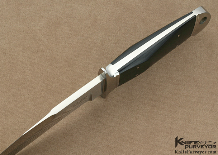 Dietmar Kressler Custom Knife Double Black Micarta IIntegral Chute I - Image 3