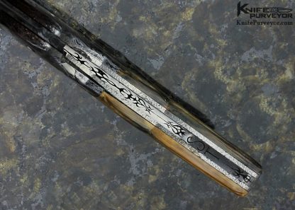 Shane Taylor Custom Knife Sole Authorship Mosaic "Dragons" Damascus Linerlock - Image 7